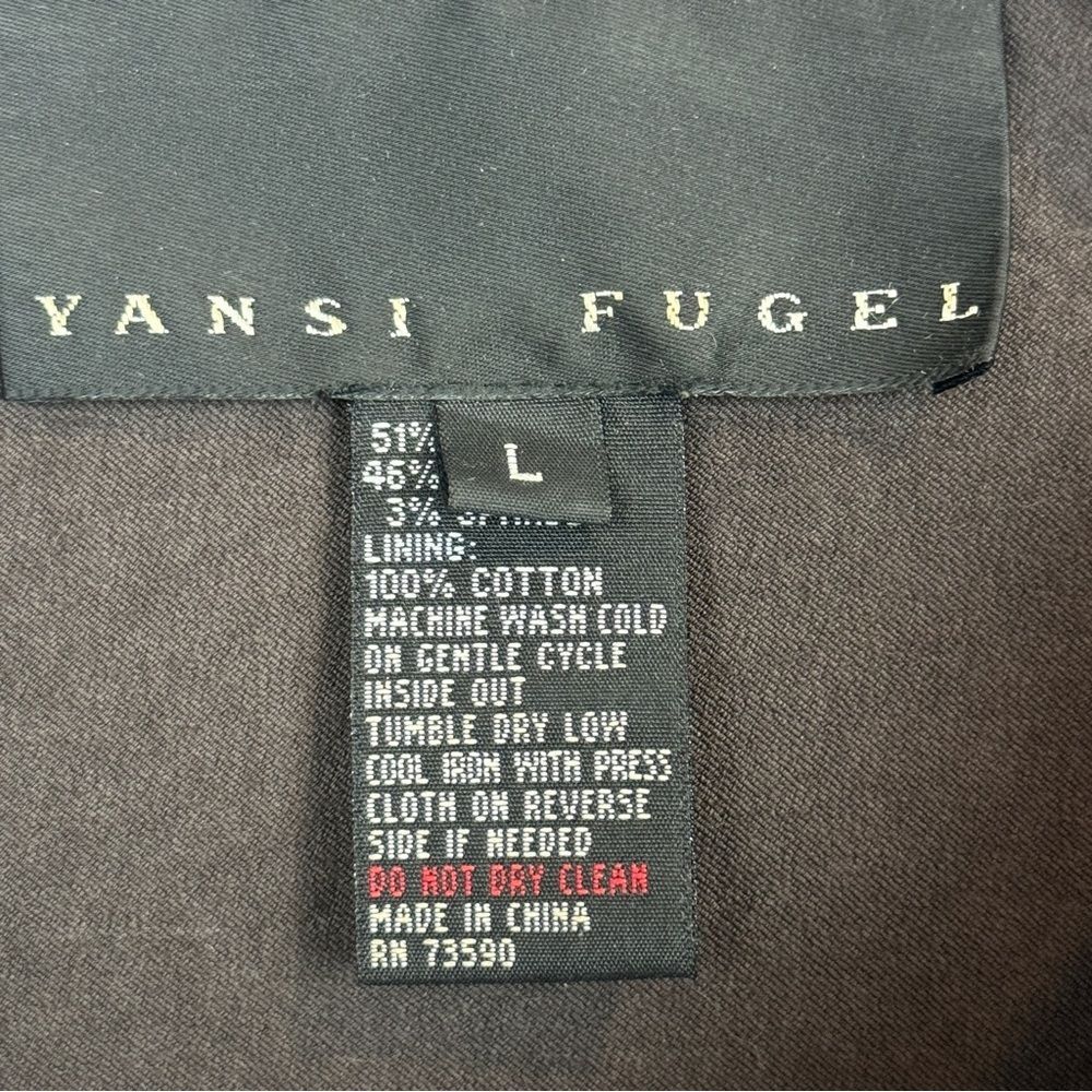 Yansi Fugel Lacquered Python Biker Jacket Brown L - image 2